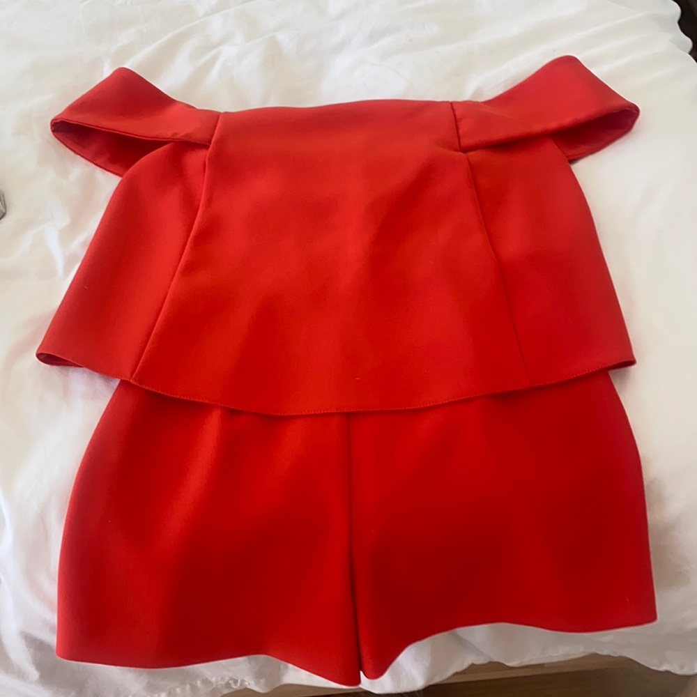 Top shop orange/ red romper